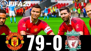 FIFA 23 - MESSI, RONALDO, MBAPPE, NEYMAR, ALL STARS - MAN UTD 79-0 LIVERPOOL FC - UCL FINAL!