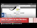 Class 24 | How to use Border in Microsoft Word | Microsoft Word 2019 Complete course
