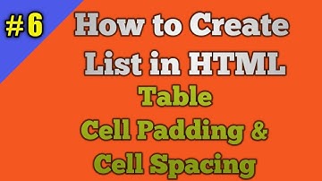 How To Create List in HTML | HTML Tutorial for Beginners | Part - 6 | Sunil Kushwaha