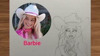 How to draw a Barbie step by step (Margot Robbie is the inspo)