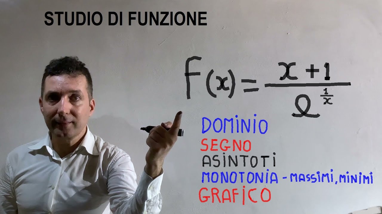 Studio di funzione con esponenziale .Svolgimento passo passo compito d'esame Analisi matematica 1