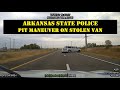 Unhappy being released from jail, man steals van - Arkansas State Police PIT overturns it in ditch