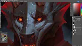 Dragonborn Portrait - Painting Process Timelapse