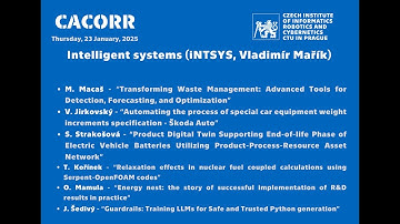 CACORR 2025 - Intelligent systems (INTSYS, Vladimír Mařík)