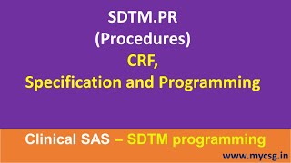 Clinical SAS: SDTM - PR- Procedures domain creation - SDTM_PR_L101