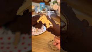 PALETAS estilo MAGNUM CASERAS 🤎🍫✨ solo 5 ingredientes y muy cremosas 👀 #receta #shorts