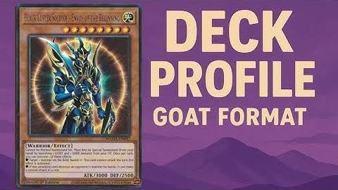 Yugioh Goat Format Deck Profile | Chaos Control | @TokenBlackYGO
