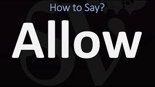 How to Pronounce Allow? (CORRECTLY)