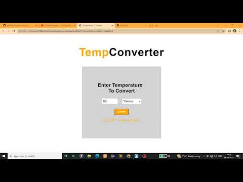 Internship | Oasis Infobyte | Level 1 Task-3| Web-Development | Temperature-Converter