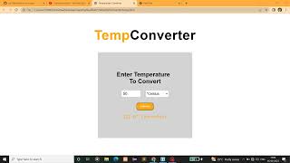 Internship | Oasis Infobyte | Level 1 Task-3| Web-Development | Temperature-Converter