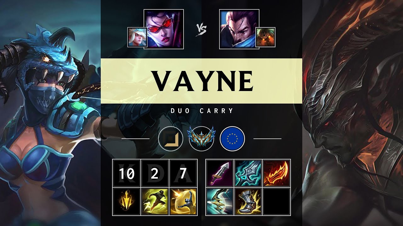 Vayne ADC vs Yasuo - EUW Challenger Patch 25.21
