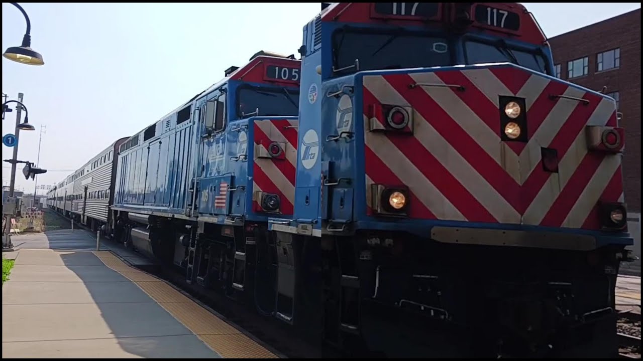Double Headed Metra Arriving Berwyn IL YouTube