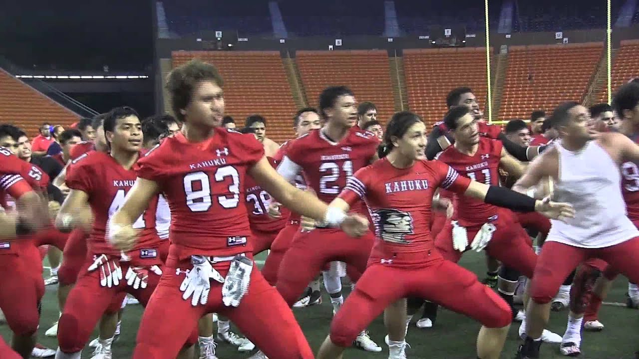 Kahuku performs haka after winning state football title YouTube