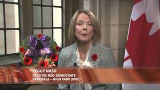 Remembrance Day Message from Peggy Nash, MP (Parkdale--High Park)
