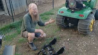 Mounting a John Deere Integral Sleeve Hitch for 200 series garden tractor