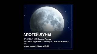 Астрономический календарь на февраль 2024.