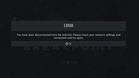 Connection Error at Most Annoying Time in Tom Clancy’s Ghost Recon® Breakpoint (PS4)