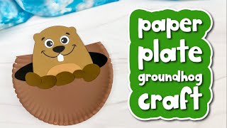 Groundhog Paper Plate Craft For Kids