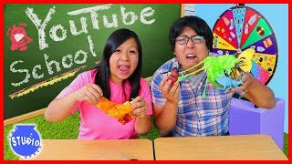 SPIN WHEEL DIY SLIME CHALLENGE FOR YOUTUBE SCHOOL!