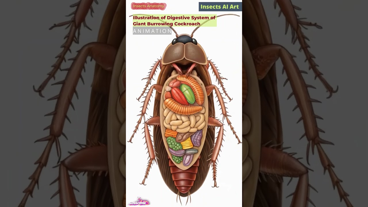 Illustration of Giant Burrowing Cockroach's Animation | Insects AI Art | 06