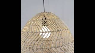 Design Basket Rattan Woven Pendant Light Shades
