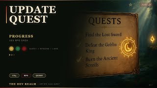 Unreal Engine - RPG - Saga - Quest System - Tutorial - Part 18 - Update Quest