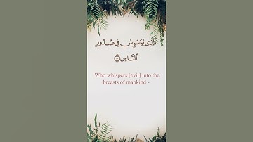 سورة الناس مع ترجمة ومعاني الكلمات | الشيخ أحمد طالب حميد