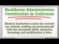 Healthcare Administration Colleges In California
