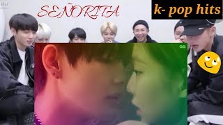 BTS REACTION TO SEÑORITA V x JENNIE MV