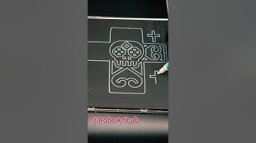 RoboArtLabor - Robot Draw #Cross with a #Skull ✝️💀 #robotart #drawing #art #plotter #drawingrobot