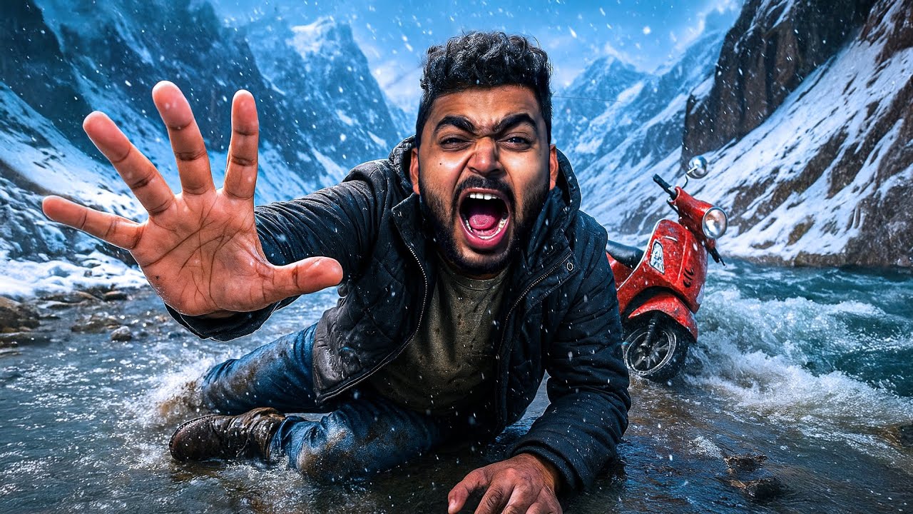 Surviving flooded roads in Manali on a Scooty | Surprise Snowfall in Summer