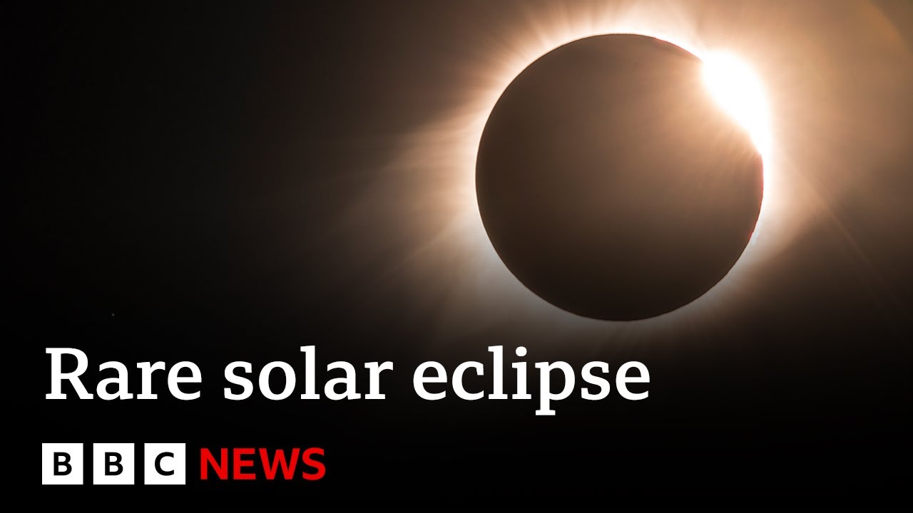 Rare solar eclipse seen in Western Australia – BBC News