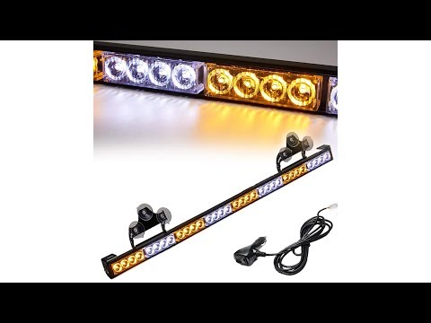 Traffic Advisor Light Bar 35.5 Inch 13 Flash Patterns 32 Led Warning Emergency Strobe Light Bar