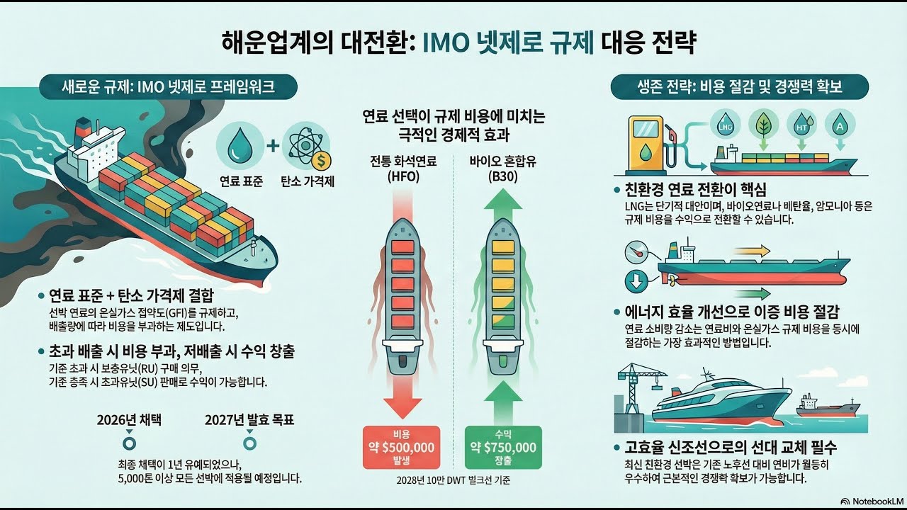 [단독 분석] 2027년 IMO 규제 비용 대공개: HFO vs. 바이오연료, 선사 운명이 갈린다!