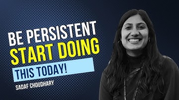 Be Persistent - The ONLY Thing You Need To Do Today! | Sadaf Choudhary AIR 23 UPSC | #UPSCMotivation