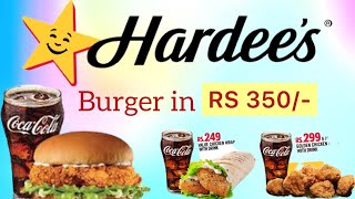 Hardee’s Burger in RS: 350 🍔 | Unlimited Cold Drinks 🥤| Hardee’s Burger Review | kawish vlog screenshot 2