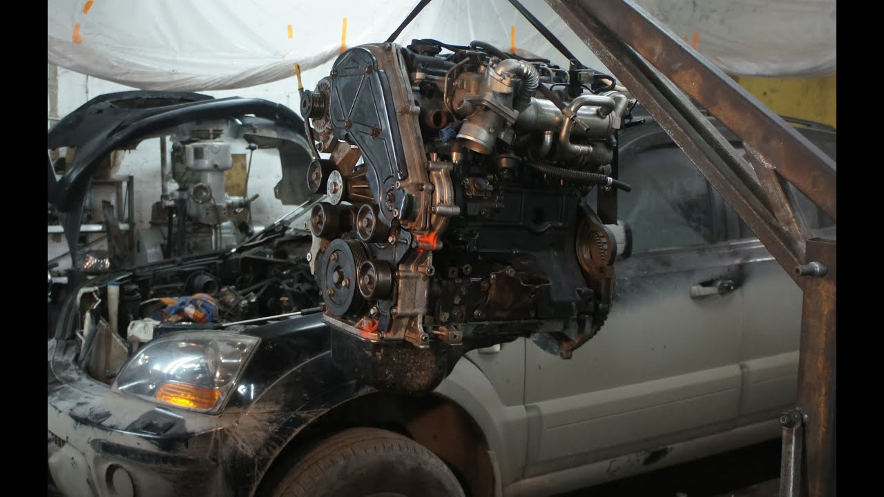 Киа Соренто. Сборка. Дерьметик. Вытравливание обломков. Машины тоже ...