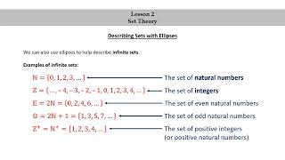 Pure Math for Pre-Beginners - Lesson 2 - Set Theory - Part 2 - Describing Sets with Ellipses