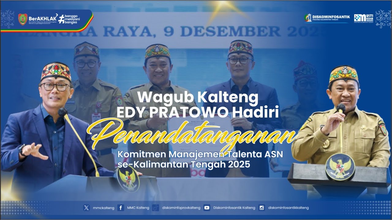Wagub Kalteng dan Kepala BKN RI Teken Komitmen Manajemen Talenta ASN Se-Kalteng 2025