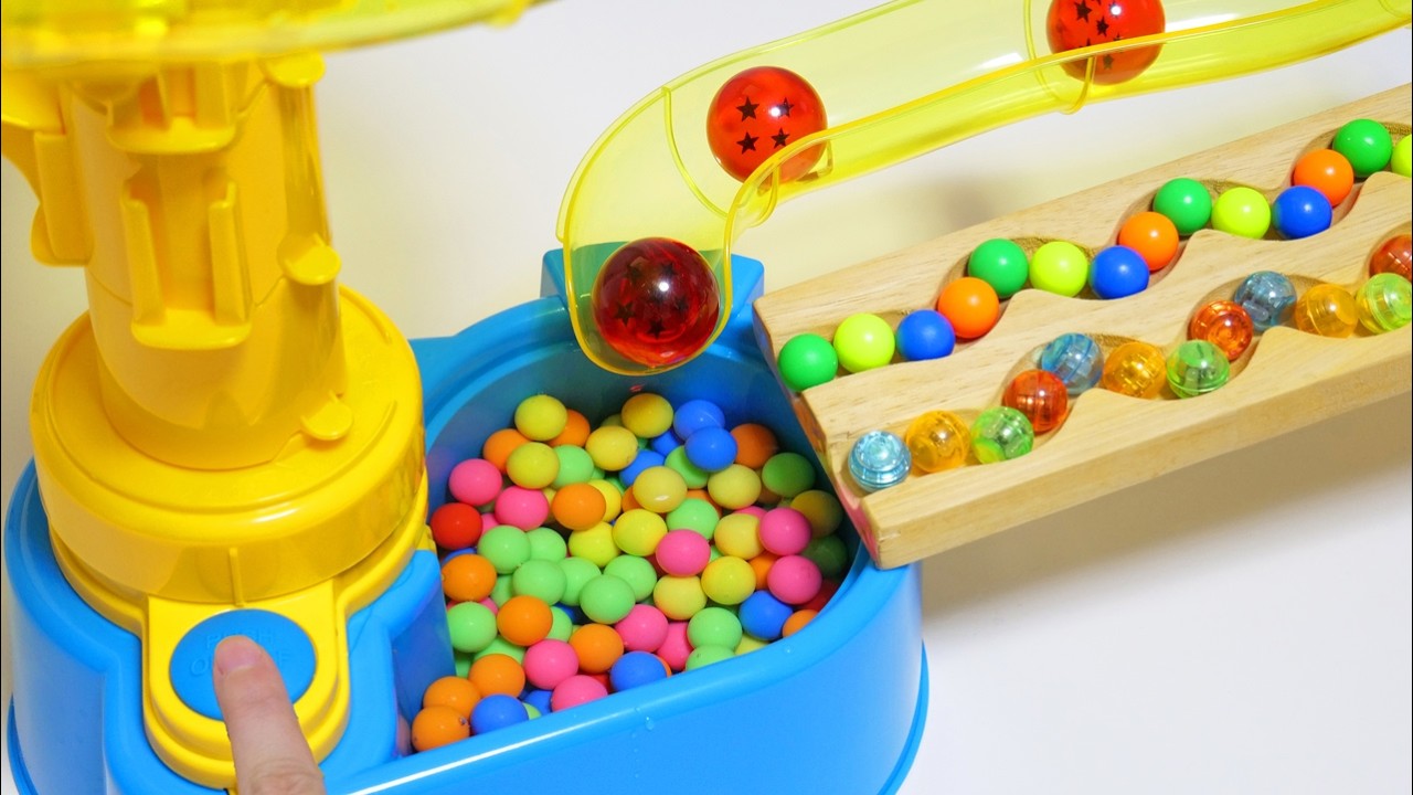 Marble Run Race ASMR ☆ 3 Somen Sliders and DIY Course