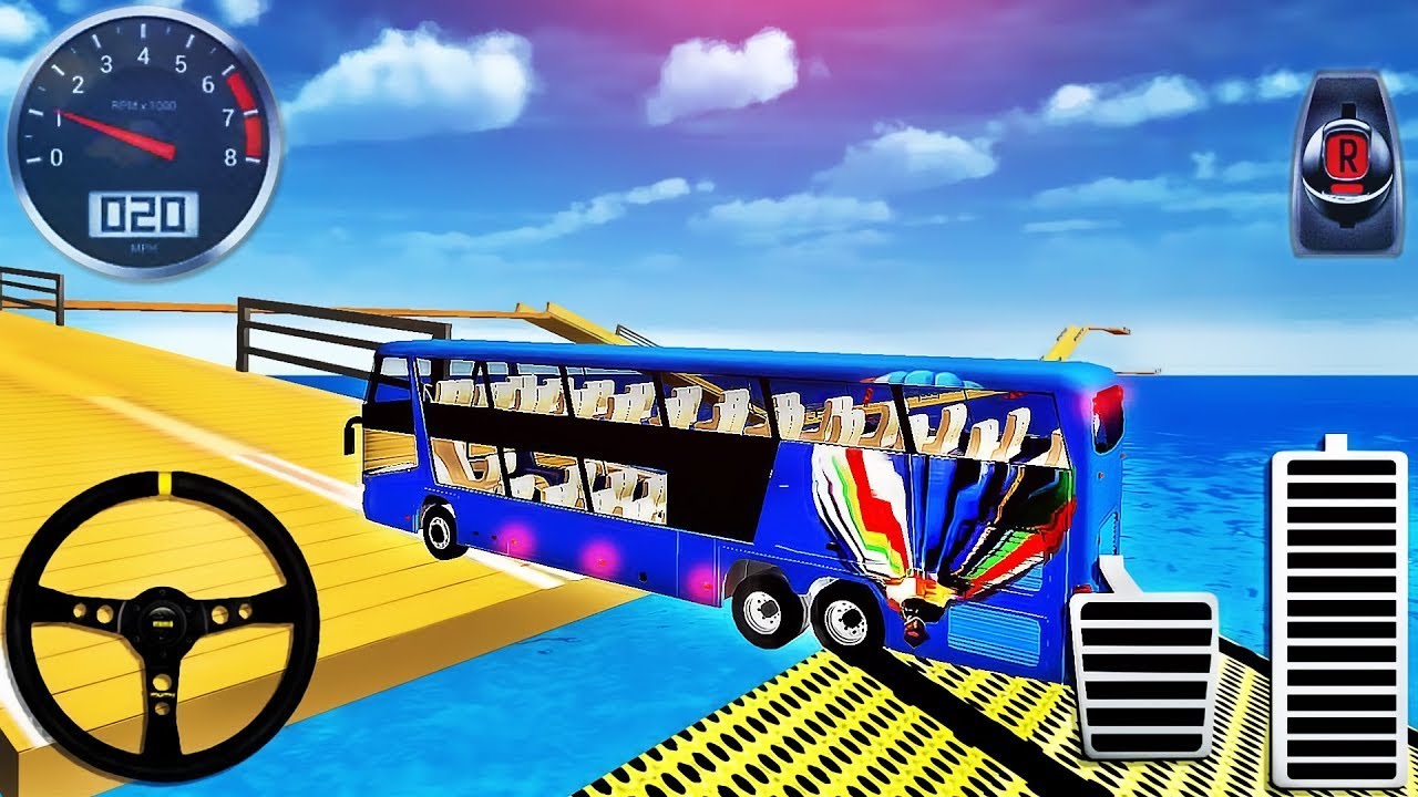 Impossible Bus Stunt Driving | 3D Bus Stunt - Level 4
