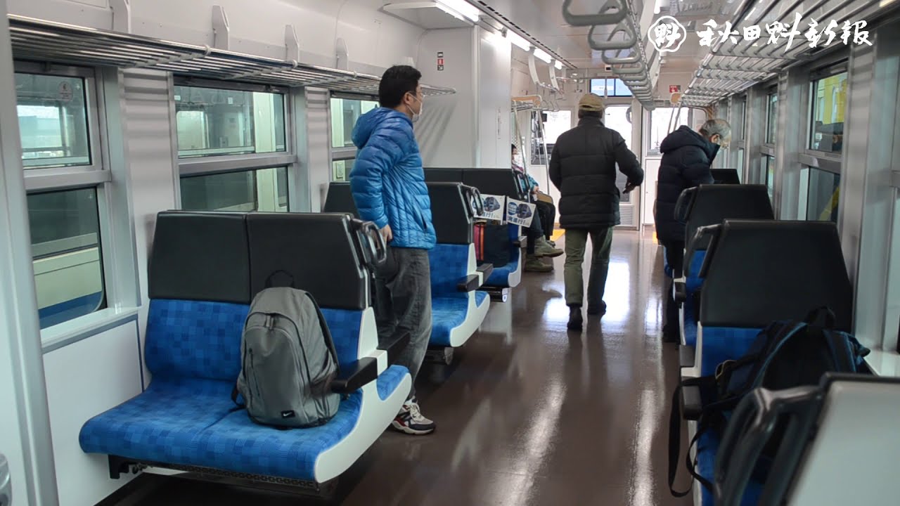 五能線の新型車両 出発進行 東能代駅で式典 Youtube