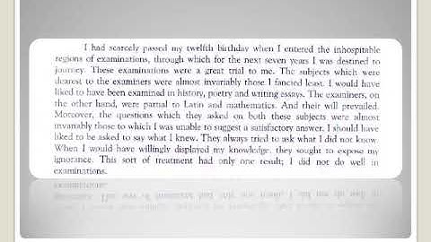 First Year At Harrow Lecture 1