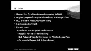 White Plume Webinar MACRA, MIPS and Risk Adjustment
