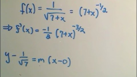 Finding the Linearization at a Point / Tangent Line Approximation