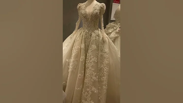 Complicated wedding dress design 2021 heavy beading long sleeve luxury bling bling