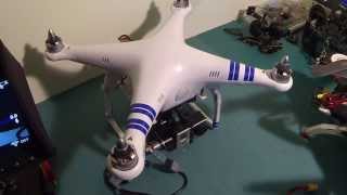 DJI Phantom v1 - iOSD & BTU Testing with DIY CANBUS Port