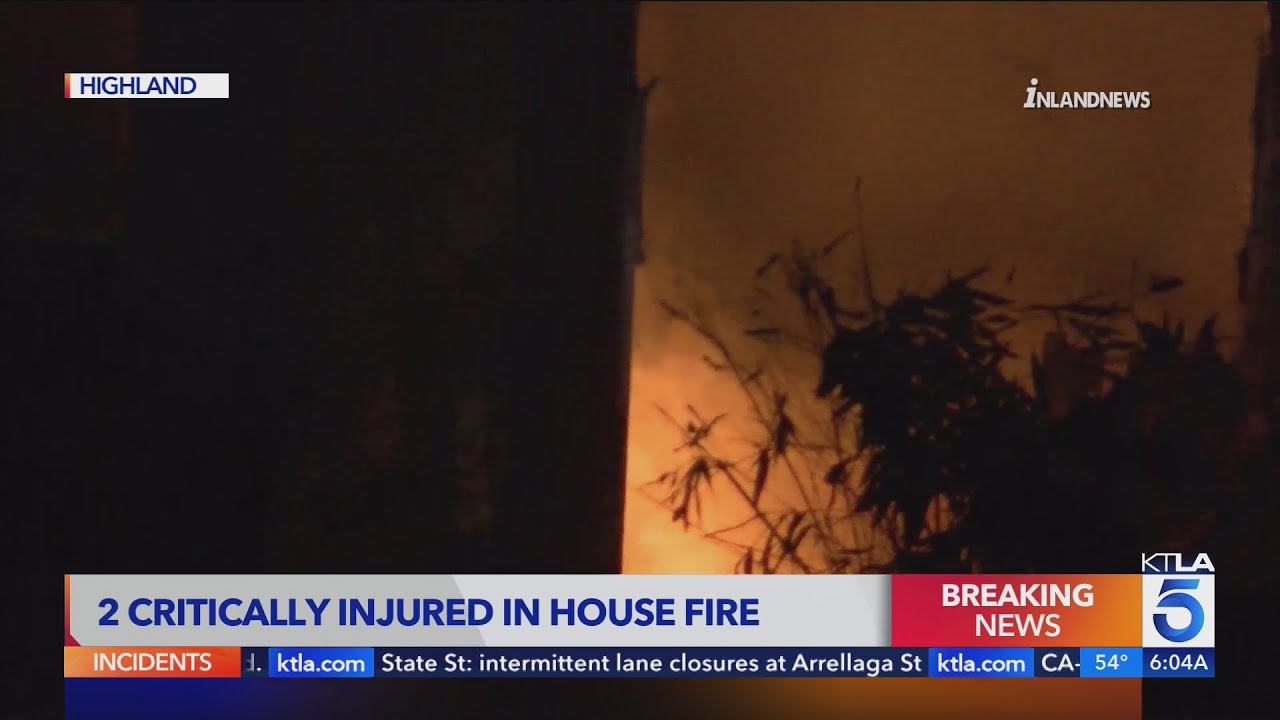2 critically hurt in Highland house fire - YouTube