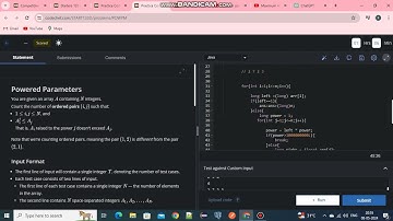 Powered Parameters | Codechef | Starters 133 | Sol Code In Comment.
