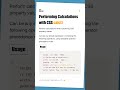 Performing Calculations with #CSS calc()